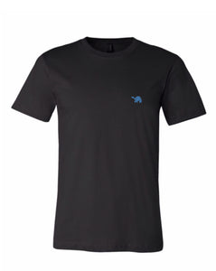 Black T-Shirt with Blue Turtle